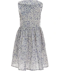 Polo Ralph Lauren Big Girls Sleeveless Floral Slub Shirtdress