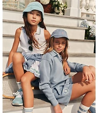 Polo Ralph Lauren Big Girls Sleeveless Half-Zip Boxy Mesh Polo Shirt