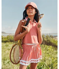 Polo Ralph Lauren Big Girls Striped Pleated Skort