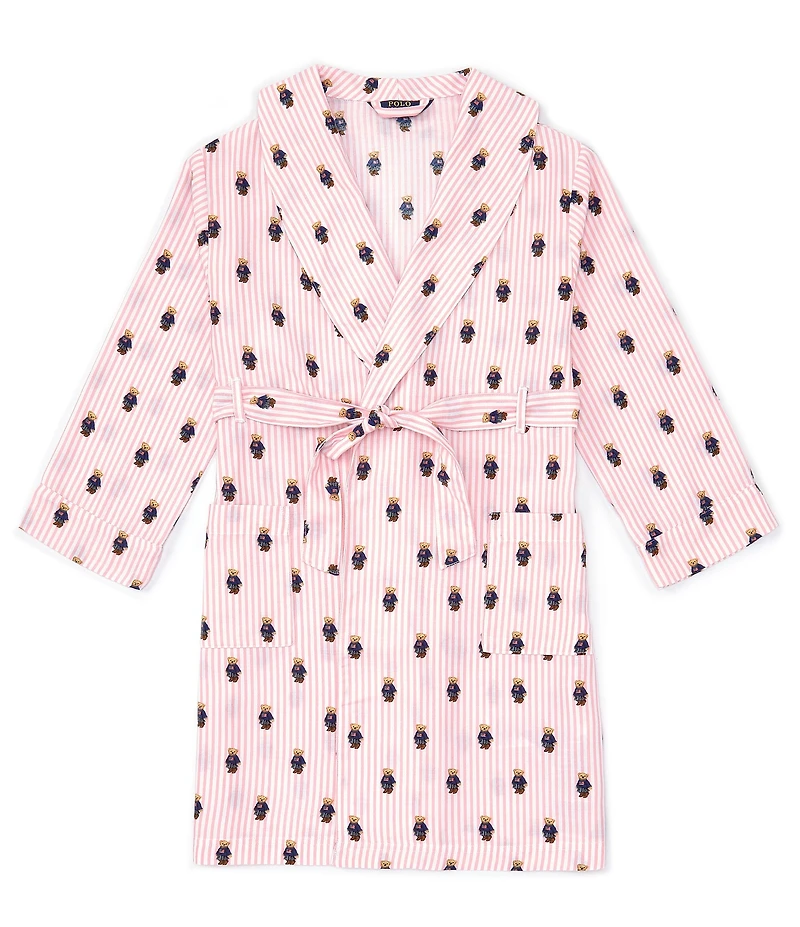Polo Ralph Lauren Big Kids Allover Polo Bear Terry Robe