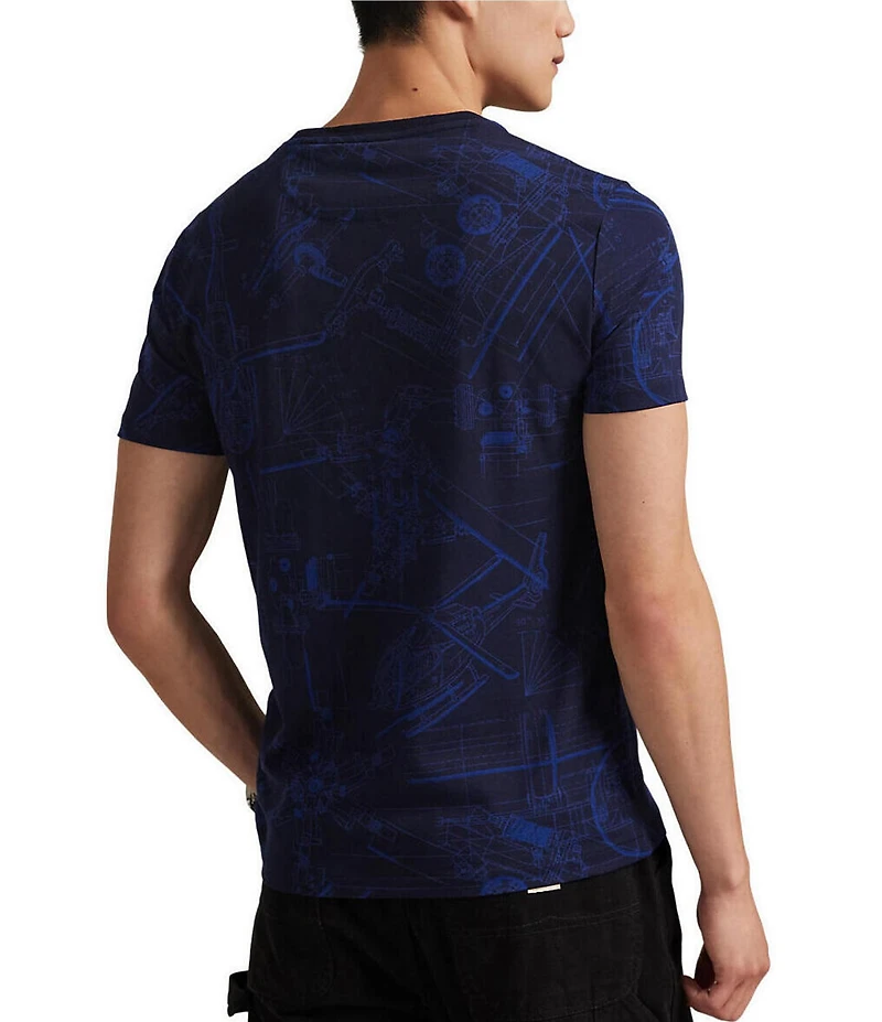 Polo Ralph Lauren Blue Camo Short Sleeve T-Shirt