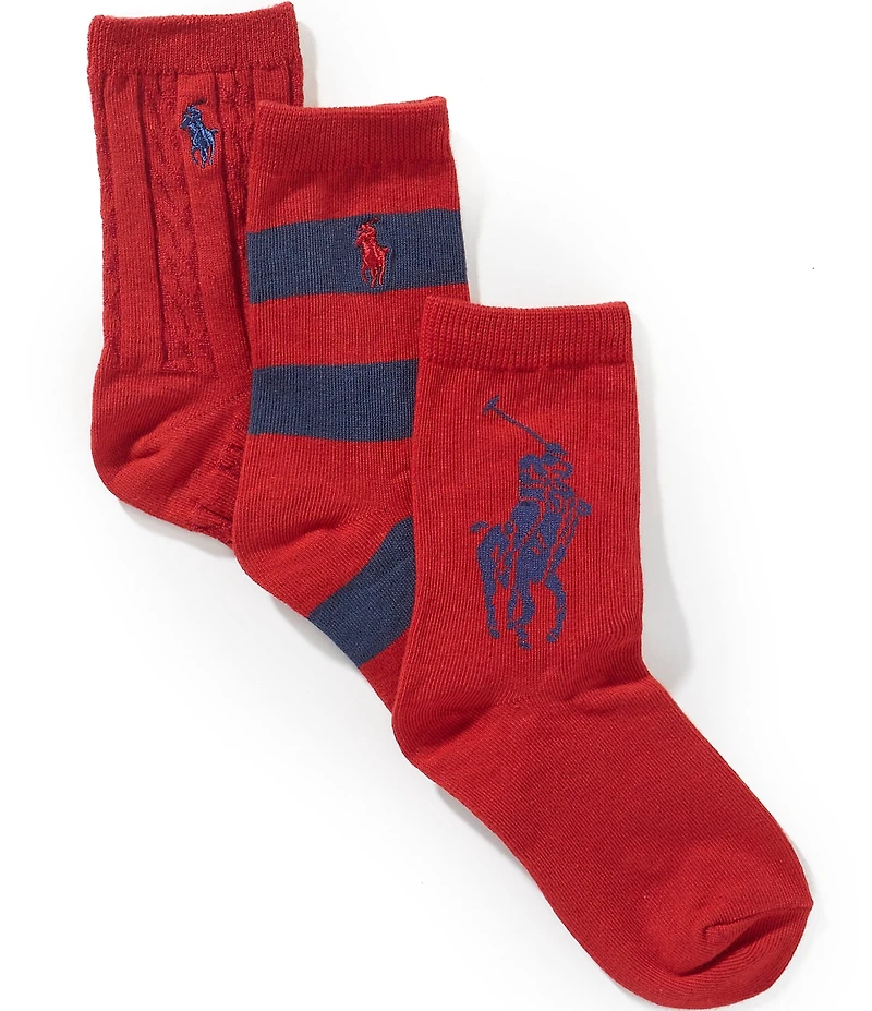 Polo Ralph Lauren Boys Candy Shop Multi Socks 3-Pack