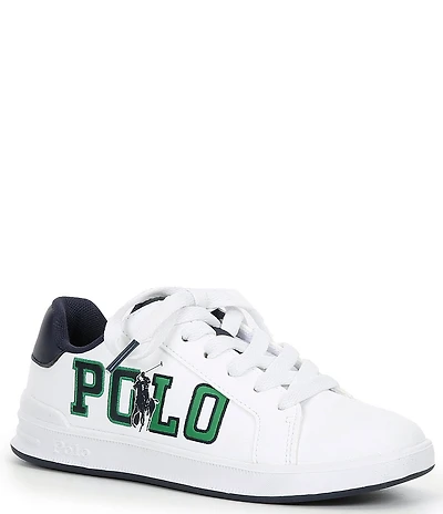 Polo Ralph Lauren Boys' Heritage Court III Graphic Leather Lace Up Sneakers (Toddler)