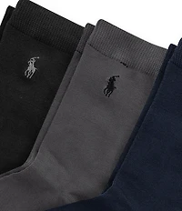 Polo Ralph Lauren Little/Big Boys Supersoft Flat 3-Pack Dress Socks