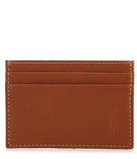 Polo Ralph Lauren Burnished Leather Card Case With Money Clip