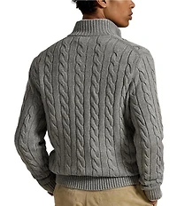 Polo Ralph Lauren Cable Knit Cotton Quarter-Zip Sweater