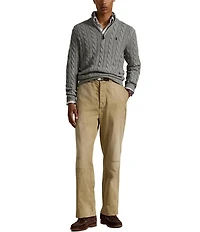 Polo Ralph Lauren Cable Knit Cotton Quarter-Zip Sweater