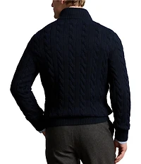 Polo Ralph Lauren Cable Knit Cotton Quarter-Zip Sweater