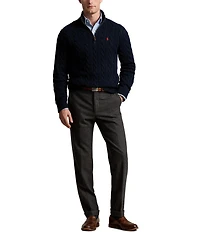 Polo Ralph Lauren Cable Knit Cotton Quarter-Zip Sweater