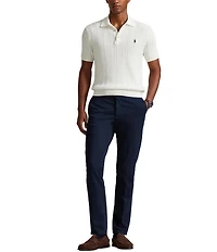Polo Ralph Lauren Cable-Knit Short Sleeve Polo Sweater