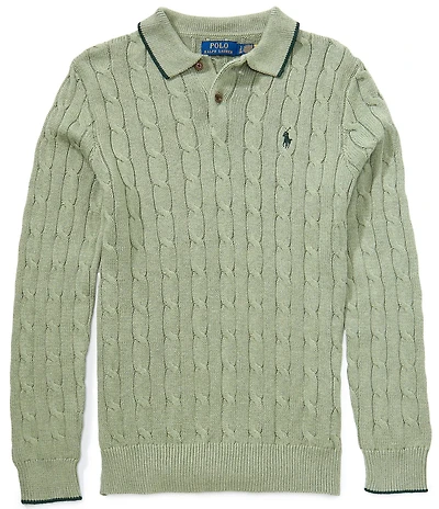Polo Ralph Lauren Cable-Knit Sweater Polo Shirt