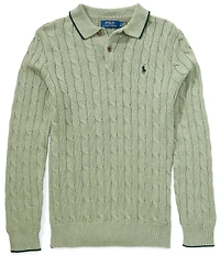 Polo Ralph Lauren Cable-Knit Sweater Polo Shirt