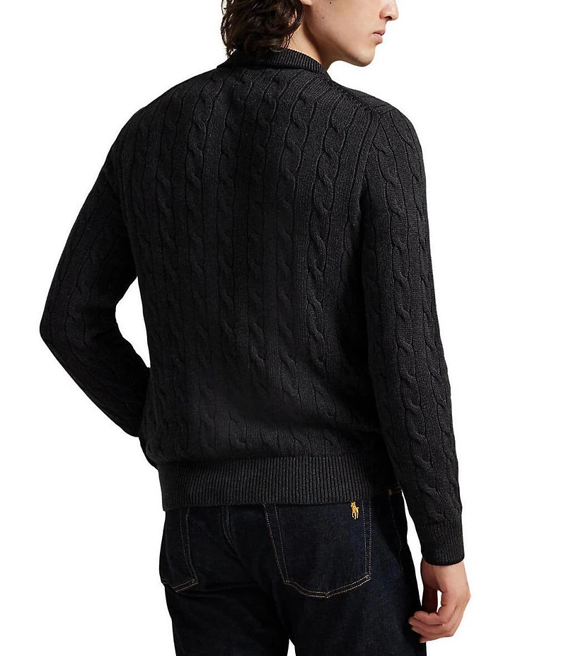 Polo Ralph Lauren Cable-Knit Sweater Polo Shirt