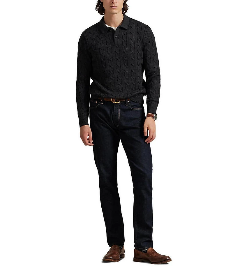 Polo Ralph Lauren Cable-Knit Sweater Polo Shirt