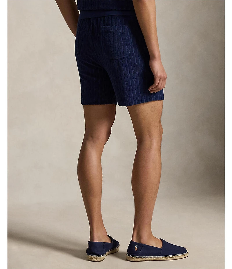 Polo Ralph Lauren Cable-Knit Terry 5#double; Inseam Shorts