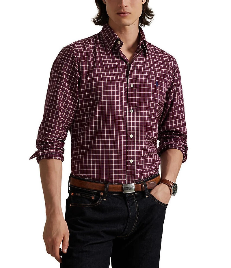 Polo Ralph Lauren Checked Classic Fit Performance Oxford Long Sleeve Woven Shirt
