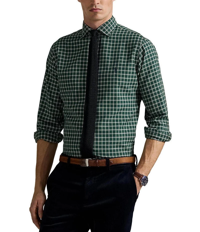 Polo Ralph Lauren Checked Classic Fit Performance Stretch Oxford Long Sleeve Woven Shirt