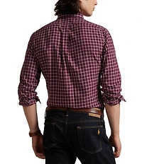 Polo Ralph Lauren Checked Plaid Classic Fit Performance Oxford Long Sleeve Woven Shirt
