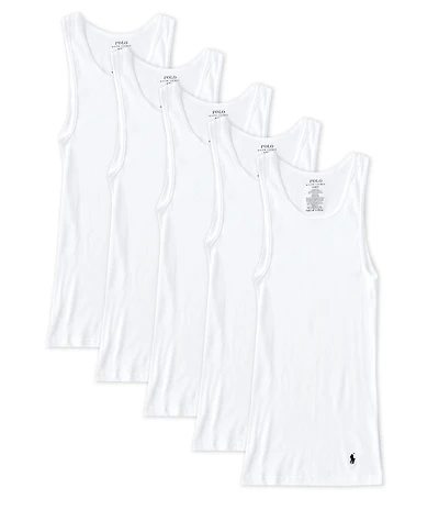 Polo Ralph Lauren Classic Cotton Solid Undershirt 5-Pack