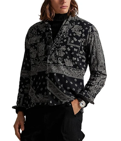 Polo Ralph Lauren Classic Fit Bandanna-Print Flannel Long Sleeve Woven Shirt