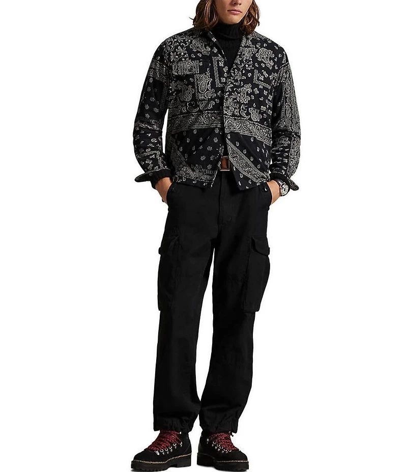 Polo Ralph Lauren Classic Fit Bandanna-Print Flannel Long Sleeve Woven Shirt