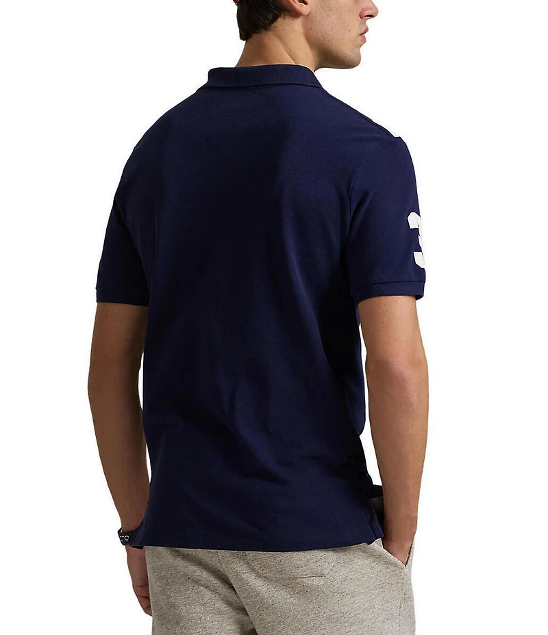 Polo Ralph Lauren Classic Fit Big Pony Mesh Diagonal Stripe Short Sleeve Polo Shirt