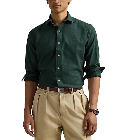 Polo Ralph Lauren Classic Fit Brushed Performance Stretch Twill Long Sleeve Woven Shirt