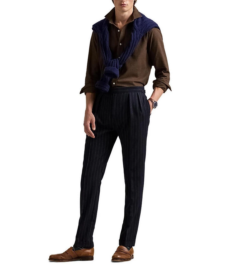 Polo Ralph Lauren Classic Fit Brushed Performance Stretch Twill Long Sleeve Woven Shirt