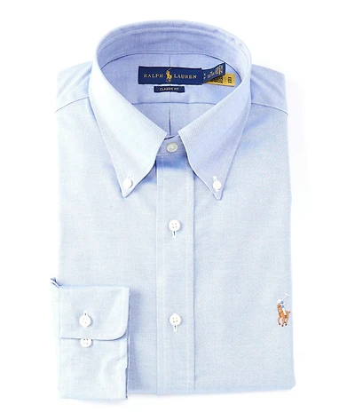 Polo Ralph Lauren Classic-Fit Button Down Collar Solid Dress Shirt