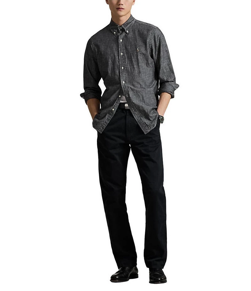 Polo Ralph Lauren Classic-Fit Button-Front Solid Chambray Shirt