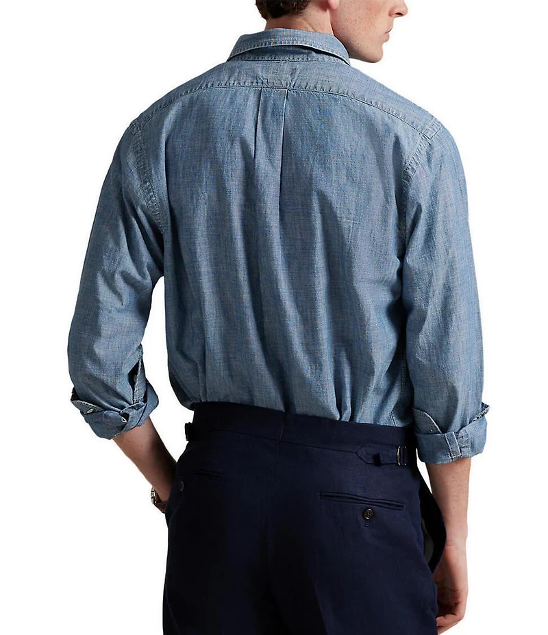 Polo Ralph Lauren Classic-Fit Button-Front Solid Chambray Shirt