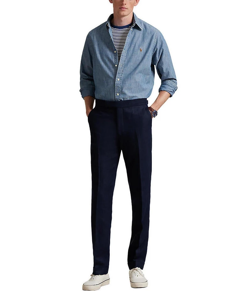 Polo Ralph Lauren Classic-Fit Button-Front Solid Chambray Shirt