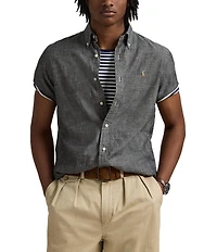 Polo Ralph Lauren Classic-Fit Chambray Short-Sleeve Woven Shirt