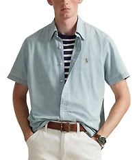 Polo Ralph Lauren Classic-Fit Chambray Short-Sleeve Woven Shirt