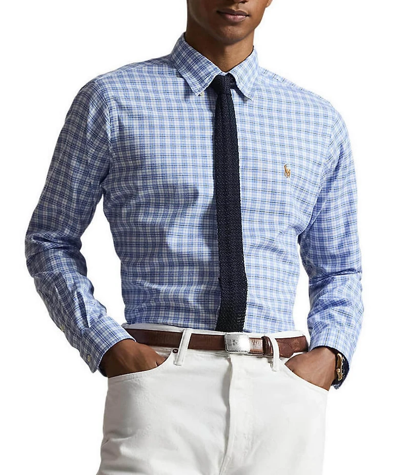 Polo Ralph Lauren Classic Fit Checked Performance Oxford Long Sleeve Woven Shirt