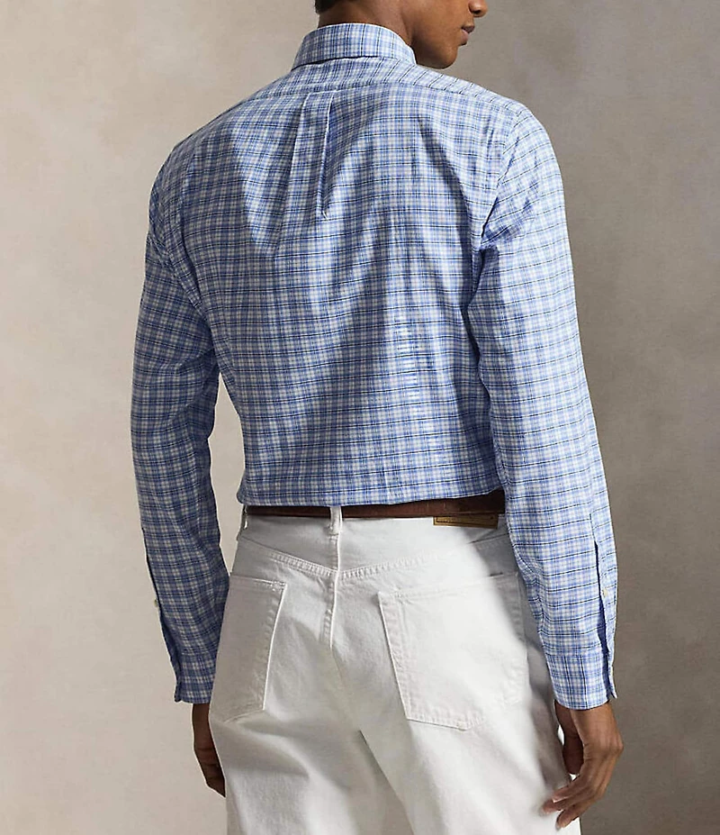 Polo Ralph Lauren Classic Fit Checked Performance Oxford Long Sleeve Woven Shirt