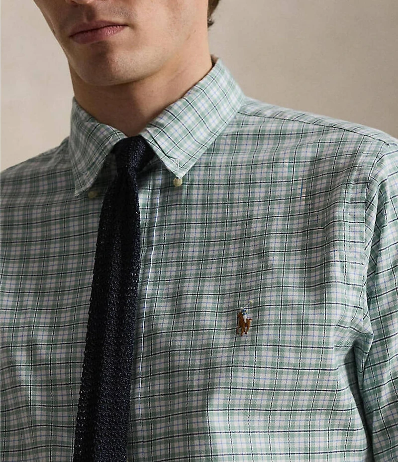 Polo Ralph Lauren Classic Fit Checked Performance Oxford Long Sleeve Woven Shirt