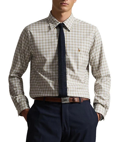 Polo Ralph Lauren Classic Fit Checked Performance Oxford Long Sleeve Woven Shirt
