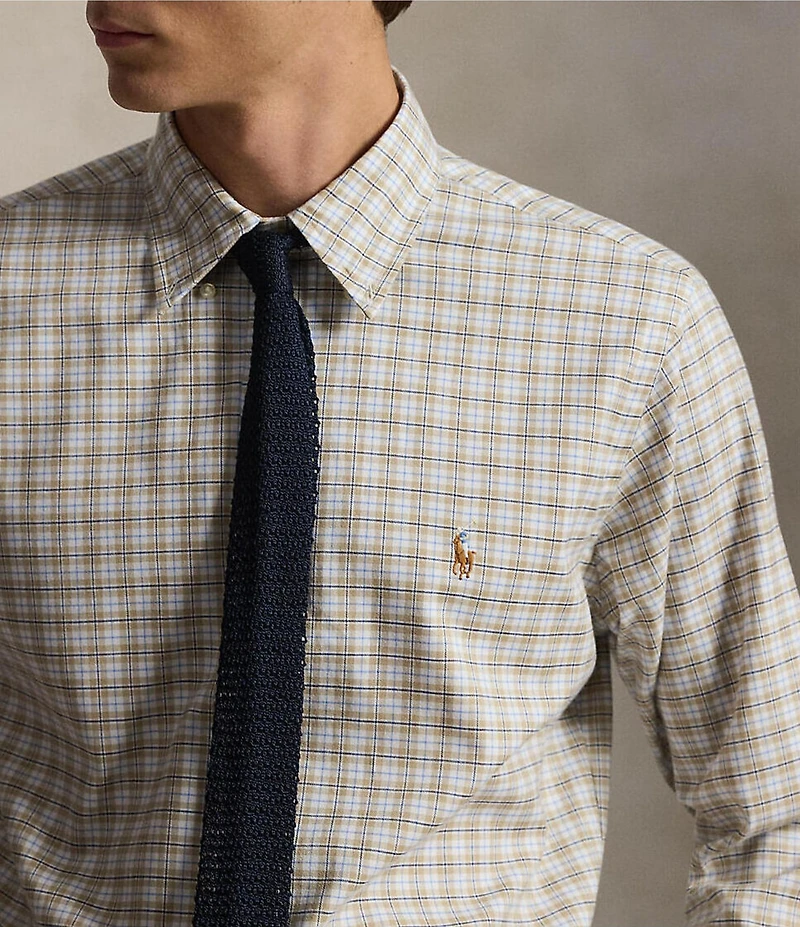 Polo Ralph Lauren Classic Fit Checked Performance Oxford Long Sleeve Woven Shirt