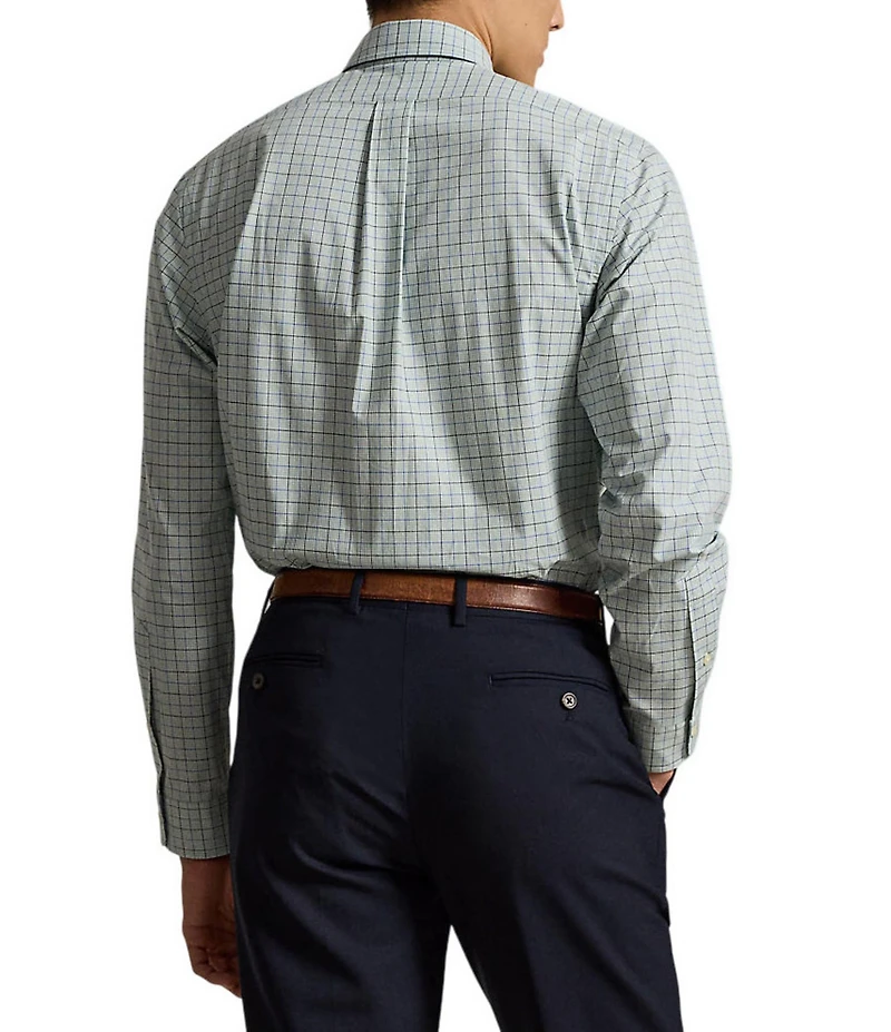 Polo Ralph Lauren Classic Fit Checked Stretch Poplin Long Sleeve Woven Shirt