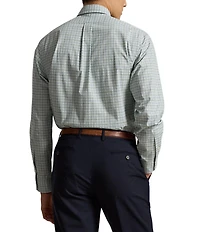 Polo Ralph Lauren Classic Fit Checked Stretch Poplin Long Sleeve Woven Shirt