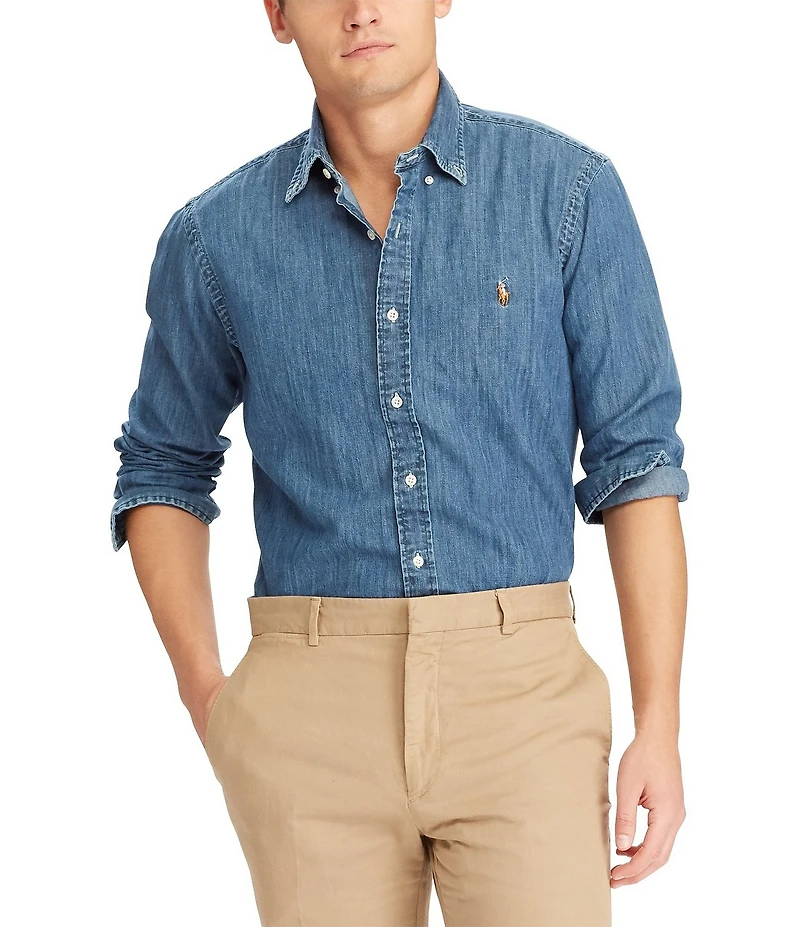 Polo Ralph Lauren Classic Fit Solid Denim Shirt