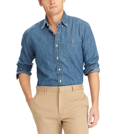 Polo Ralph Lauren Classic Fit Solid Denim Shirt