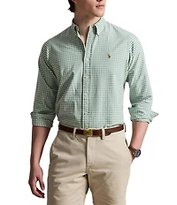 Polo Ralph Lauren Classic Fit Gingham Oxford Long Sleeve Woven Shirt