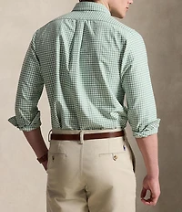 Polo Ralph Lauren Classic Fit Gingham Oxford Long Sleeve Woven Shirt