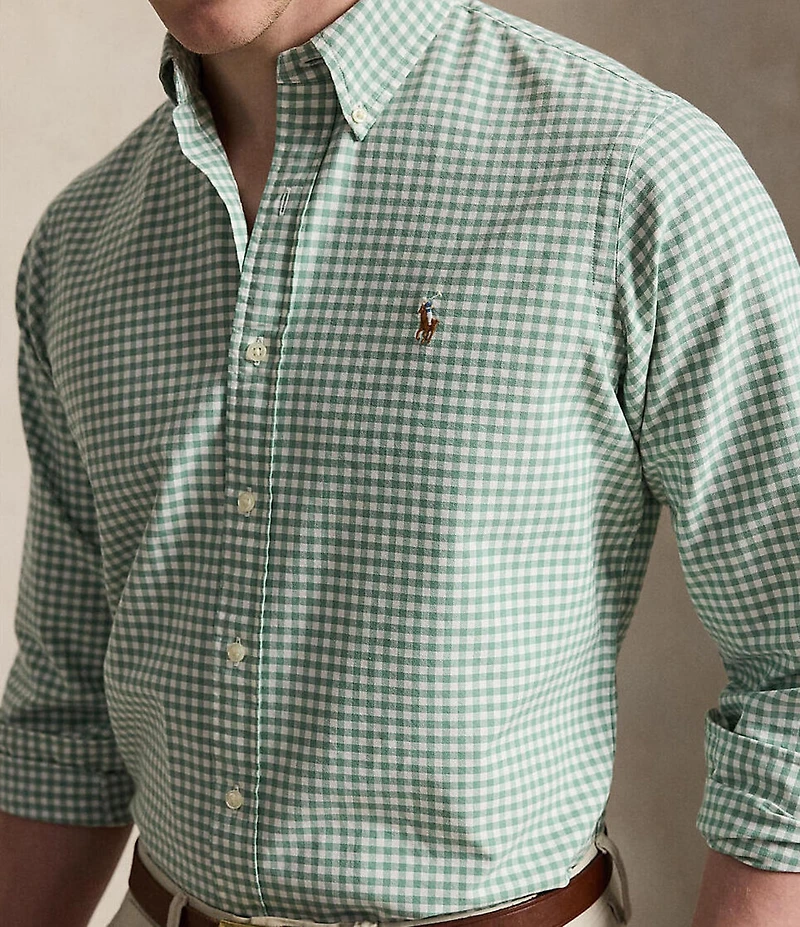 Polo Ralph Lauren Classic Fit Gingham Oxford Long Sleeve Woven Shirt