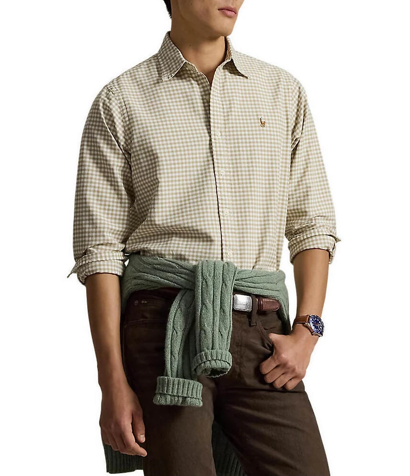 Polo Ralph Lauren Classic Fit Gingham Oxford Long Sleeve Woven Shirt