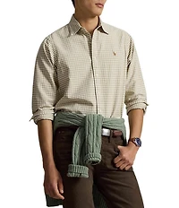 Polo Ralph Lauren Classic Fit Gingham Oxford Long Sleeve Woven Shirt