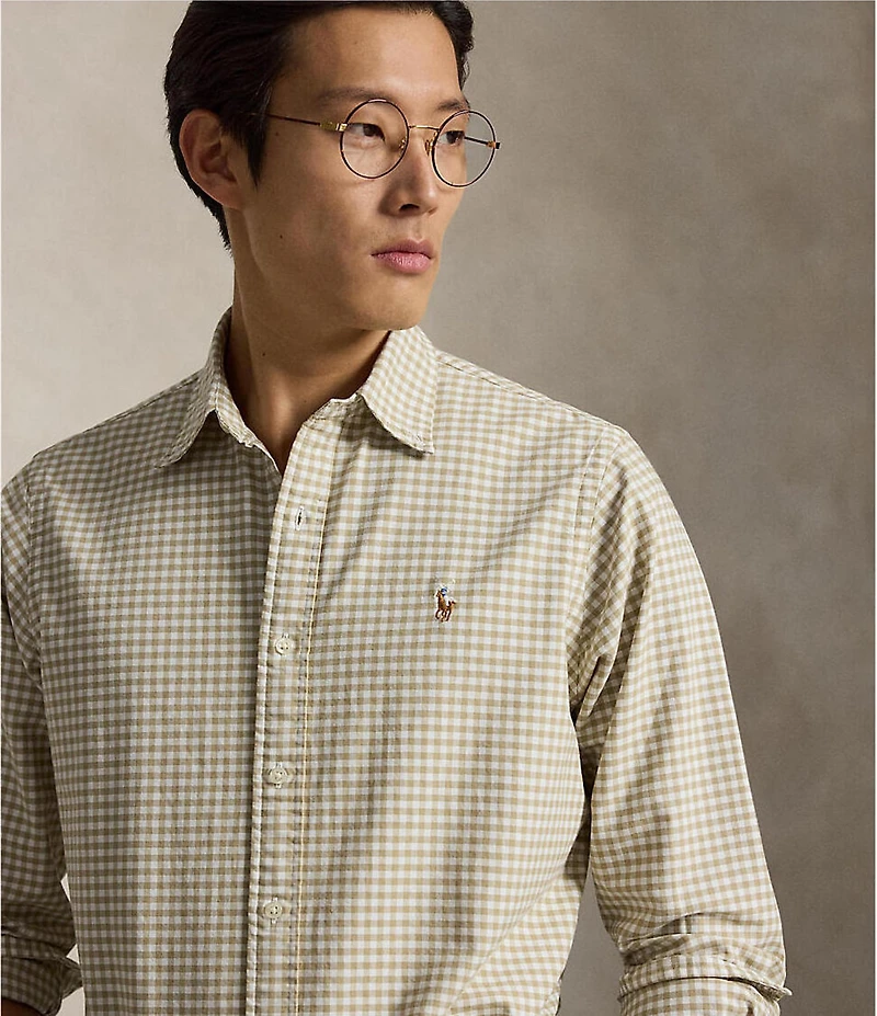 Polo Ralph Lauren Classic Fit Gingham Oxford Long Sleeve Woven Shirt