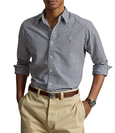 Polo Ralph Lauren Classic Fit Gingham Oxford Long Sleeve Woven Shirt